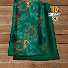 Vải May Áo Dài Họa Tiết Lá Trúc In 3D – Thanh Lịch & Tinh Tế