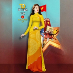 VẢI ÁO DÀI TÂY ĐÔ – HỌA TIẾT TRỐNG ĐỒNG, HOA SEN, CỜ VIỆT NAM