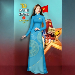 VẢI ÁO DÀI TÂY ĐÔ – HỌA TIẾT TRỐNG ĐỒNG, HOA SEN, CỜ VIỆT NAM