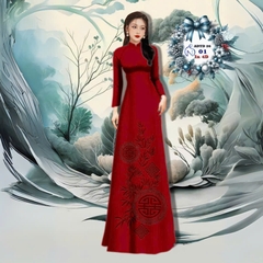 VẢI ÁO DÀI TÂY ĐÔ – LỤA TÔ CHÂU IN 4D HỌA TIẾT CHỮ THỌ VÀ LÁ TRÚC