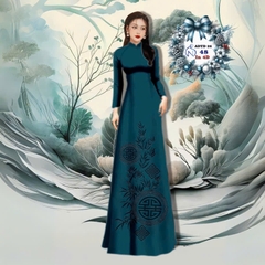 VẢI ÁO DÀI TÂY ĐÔ – LỤA TÔ CHÂU IN 4D HỌA TIẾT CHỮ THỌ VÀ LÁ TRÚC