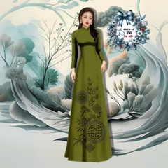 VẢI ÁO DÀI TÂY ĐÔ – LỤA TÔ CHÂU IN 4D HỌA TIẾT CHỮ THỌ VÀ LÁ TRÚC