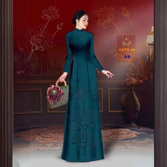 Tây Đô - Vải May Áo Dài Lụa Tô Châu In 4D Họa Tiết Hoa Sen Mới Nhất