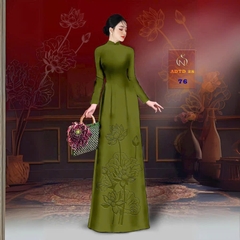 Tây Đô - Vải May Áo Dài Lụa Tô Châu In 4D Họa Tiết Hoa Sen Mới Nhất