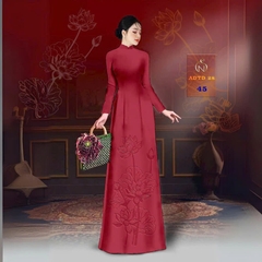 Tây Đô - Vải May Áo Dài Lụa Tô Châu In 4D Họa Tiết Hoa Sen Mới Nhất