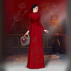 Tây Đô - Vải May Áo Dài Lụa Tô Châu In 4D Họa Tiết Hoa Sen Mới Nhất