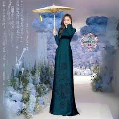 Tây Đô - Vải May Áo Dài Lụa Tô Châu In 4D Họa Tiết Hoa Mào Gà Mới Nhất