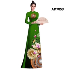 Tây Đô - Vải May Áo Dài Họa Tiết Hoa Sen - Trống Đồng Chất Liệu Lụa Hồng Anh Cao Cấp