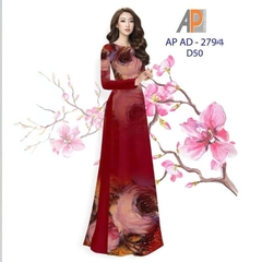 Tây Đô - Vải May Áo Dài Lụa Hồng Anh Siêu Đẹp | Họa Tiết Hoa Tà & Hoa Ngực Phối Hoa Mờ Tinh Tế