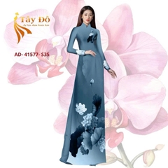 Tây Đô - Vải May Áo Dài Chất Lụa Hồng Anh Cao Cấp In 3D Hoạ Tiết Hoa Sen Loan Màu