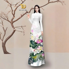 TÂY ĐÔ - VẢI ÁO DÀI HỌA TIẾT HOA SEN MỚI NHẤT, LỤA HỒNG ANH CO DÃN 4 CHIỀU