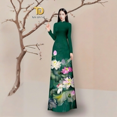 TÂY ĐÔ - VẢI ÁO DÀI HỌA TIẾT HOA SEN MỚI NHẤT, LỤA HỒNG ANH CO DÃN 4 CHIỀU