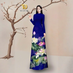 TÂY ĐÔ - VẢI ÁO DÀI HỌA TIẾT HOA SEN MỚI NHẤT, LỤA HỒNG ANH CO DÃN 4 CHIỀU