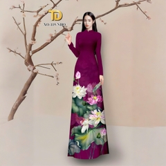 TÂY ĐÔ - VẢI ÁO DÀI HỌA TIẾT HOA SEN MỚI NHẤT, LỤA HỒNG ANH CO DÃN 4 CHIỀU