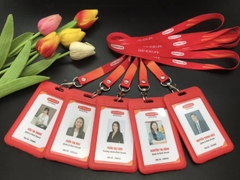 Bộ thẻ đeo nhân viên 54x86 mm (Kèm dây in UV)