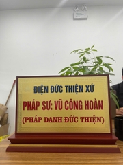 Biển Chức Danh Tam Cấp Gỗ Đồng 02 Mặt 25x40cm