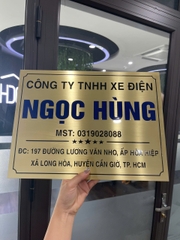 Biển Công Ty Chất Liệu Đồng