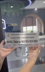 Biển chức danh đế Mica Mặt Nhôm Ăn Mòn - 10x30 cm