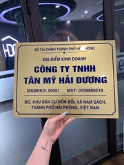 Biển Công Ty Chất Liệu Mica