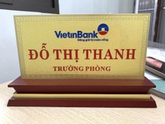 Biển Chức Danh Tam Cấp Mặt Đồng 2mm