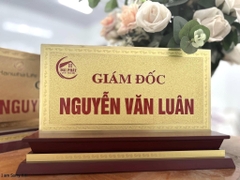 Biển Chức Danh Tam Cấp Mặt Đồng 2mm