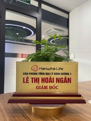 Biển Chức Danh Tam Cấp Mặt Đồng 2mm