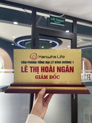 Biển Chức Danh Tam Cấp Mặt Đồng 2mm