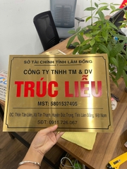 Biển Công Ty Chất Liệu Inox