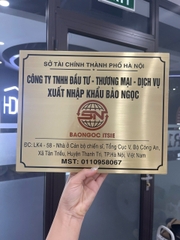 Biển Công Ty Chất Liệu Đồng