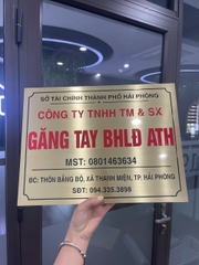 Biển Công Ty Chất Liệu Đồng