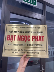 Biển Công Ty Chất Liệu Đồng