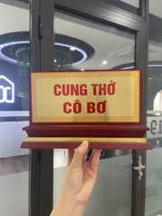 Biển Chức Danh Tam Cấp Gỗ Nhôm 01 Mặt 12.5x25cm