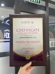 Kỷ Niệm Chương Gỗ Nhôm In - Mẫu 1