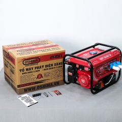 Tổ máy phát điện OSHIMA MPD-3000-D 3.0KW Đỏ 4 thì (chạy xăng)