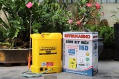 Máy phun thuốc trừ sâu, côn trùng điện Mitsukaisho 16D Vàng Bình ắc qui 12V8Ah