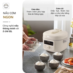 Nồi Áp Suất Điện Đa Năng OLIVO PC40 – Nồi 2 Nắp, 3 Chế Độ Nấu, Màn Hình OLED Hiện Đại, Lòng Nồi INOX 304, Đa Chức Năng 10 Chế Độ Cài Sẵn, Dung Tích 4L, Công Suất 1300W