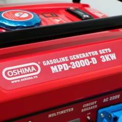 Tổ máy phát điện OSHIMA MPD-3000-D 3.0KW Đỏ 4 thì (chạy xăng)