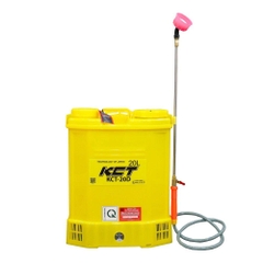 Máy phun thuốc trừ sâu, côn trùng điện KCT 20D Vàng Bình ắc qui 12V8Ah