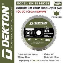 Lưỡi hợp kim 185mm Dekton DK-SB18536T