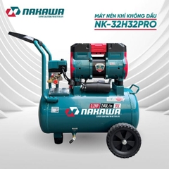 Máy nén khí không dầu, tốc nhanh, siêu êm NAKAWA NK-32H32PRO - 32 lít
