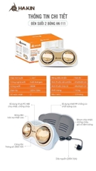 Đèn Sưởi 2 Bóng Hakin