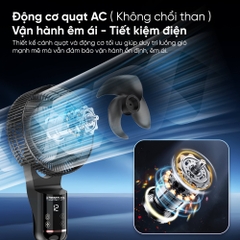 Quạt đối lưu không khí Kosmen Eco ECO-F40AI-B, quạt thông minh điều khiển bằng giọng nói