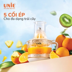 Máy vắt cam UNIE UJ550 dung tích 700ml, 5 cối ép đa dạng, dễ dàng vệ sinh