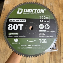 Lưỡi Cắt Hợp Kim 355mm Dekton DK-SB355PROMAX 1500RPM Chính Hãng