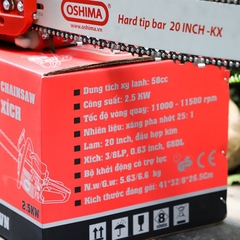 Cưa xích Oshima OS688 LT 58cc Đỏ-đen 2 thì (không lam xích)