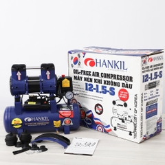 Máy nén khí HANKIL 12-1.5-S 1.5HP Xanh Điện 1 pha (Không dầu,nhanh,dây đồng)