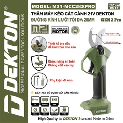 Kéo Cắt Cành Dùng Pin Dekton M21-MCC28XPRO, Gen 2 Pro