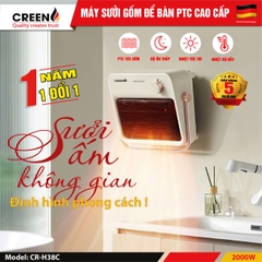 Máy sưởi gốm Creen CR-H38C treo tường cơ