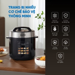 Nồi áp suất điện KALITE KPC6001, Hầm nhanh mềm nhừ, 12 chế độ nấu tự động