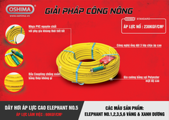 Ống nhựa PVC Elephant No.5 8.5mm x 50m Vàng